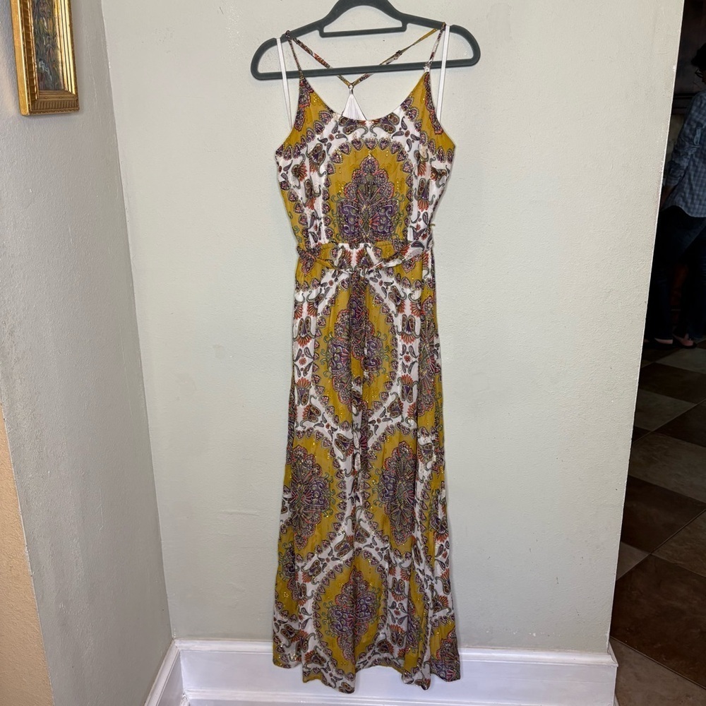 Anthropologie Akemi + Kim Medallion Dress Maxi Dress Size Medium - Picture 2 of 10
